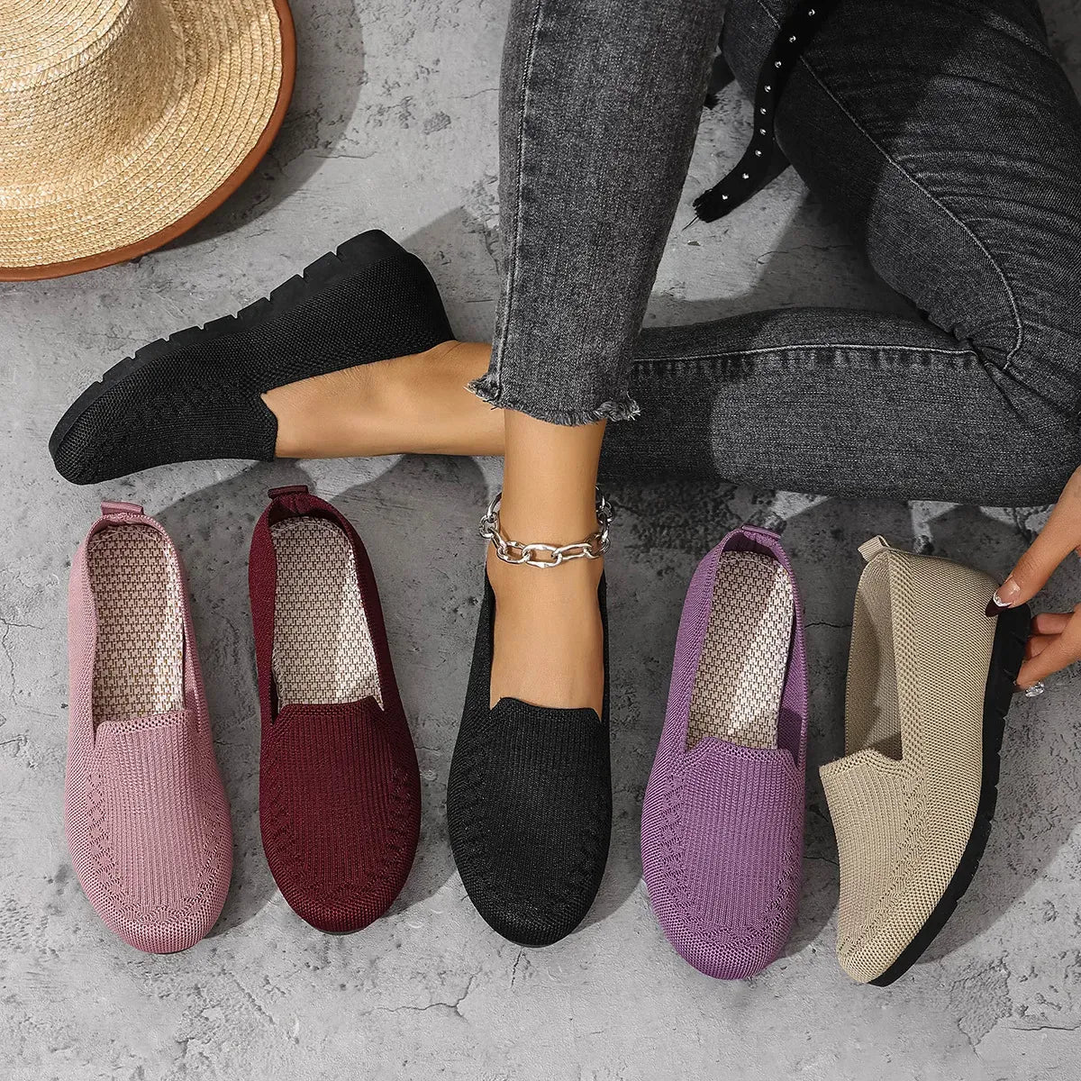 🔥Last Day 50% OFF - Orthopaedic Lightweight Knit Loafers: Ultra-Comfortable Pain Relief Slip-On Shoes