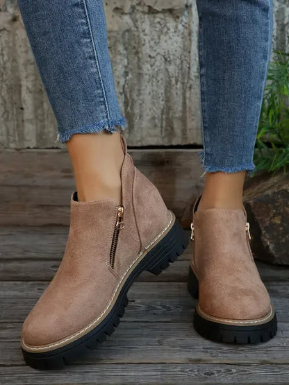Women's Fashionable Solid Color Orthopedic Ankle Boots