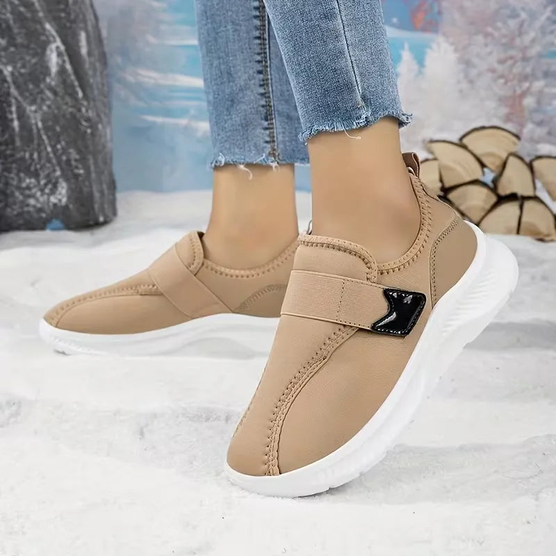Women's winter fleece-lined warm non-slip lightweight cotton shoes