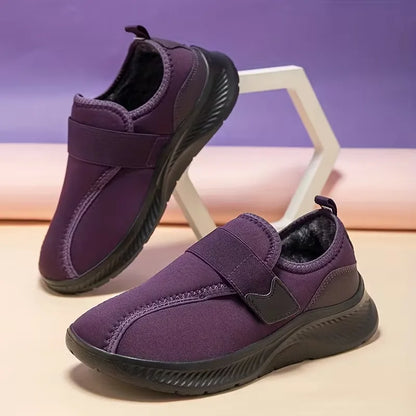 Women's winter fleece-lined warm non-slip lightweight cotton shoes