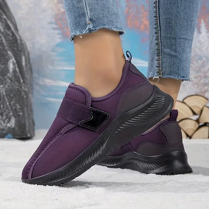 Women's winter fleece-lined warm non-slip lightweight cotton shoes