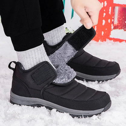 Men’s Puffer Snow Boots – Fur-Lined, Arch Support, Windproof, Waterproof & Non-Slip