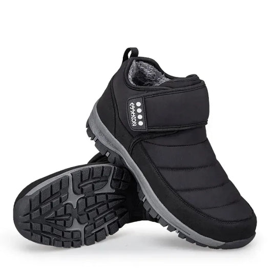 Men’s Puffer Snow Boots – Fur-Lined, Arch Support, Windproof, Waterproof & Non-Slip
