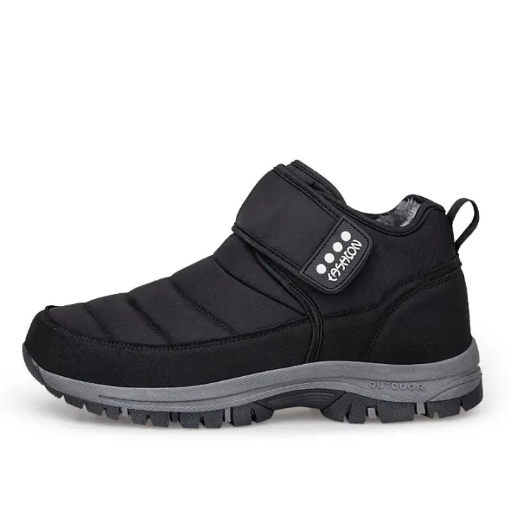 Men’s Puffer Snow Boots – Fur-Lined, Arch Support, Windproof, Waterproof & Non-Slip