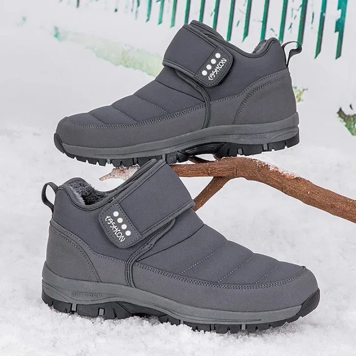Men’s Puffer Snow Boots – Fur-Lined, Arch Support, Windproof, Waterproof & Non-Slip