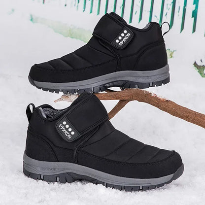Men’s Puffer Snow Boots – Fur-Lined, Arch Support, Windproof, Waterproof & Non-Slip
