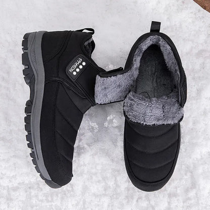 Men’s Puffer Snow Boots – Fur-Lined, Arch Support, Windproof, Waterproof & Non-Slip