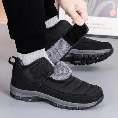 Men’s Puffer Snow Boots – Fur-Lined, Arch Support, Windproof, Waterproof & Non-Slip