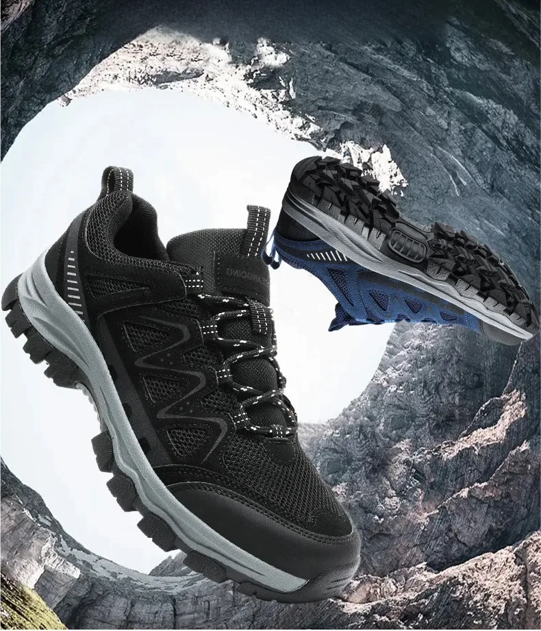Men’s Athletic Work Shoes – Arch Support, Wide Toe Box, Breathable, Lightweight, Non-Slip, Built for Hiking & Outdoor Use