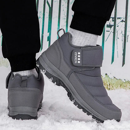 Men’s Puffer Snow Boots – Fur-Lined, Arch Support, Windproof, Waterproof & Non-Slip