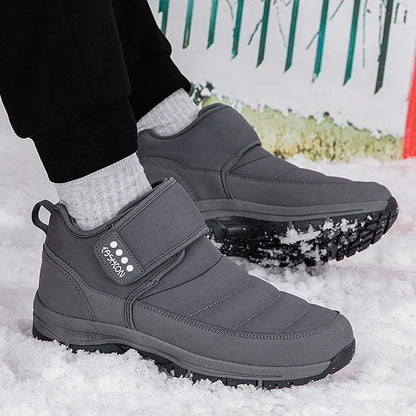 Men’s Puffer Snow Boots – Fur-Lined, Arch Support, Windproof, Waterproof & Non-Slip