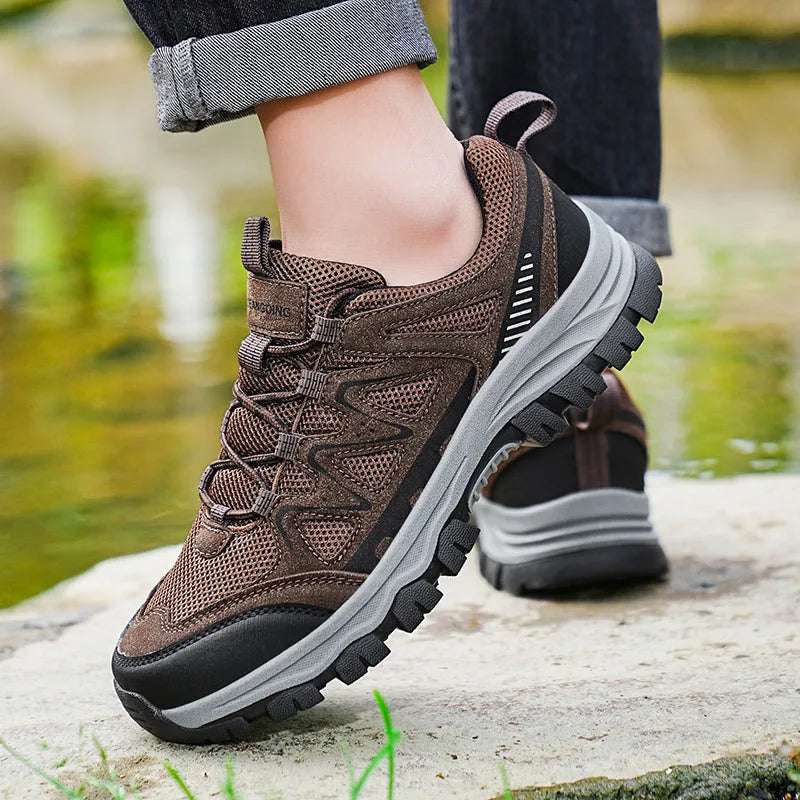 Men’s Athletic Work Shoes – Arch Support, Wide Toe Box, Breathable, Lightweight, Non-Slip, Built for Hiking & Outdoor Use