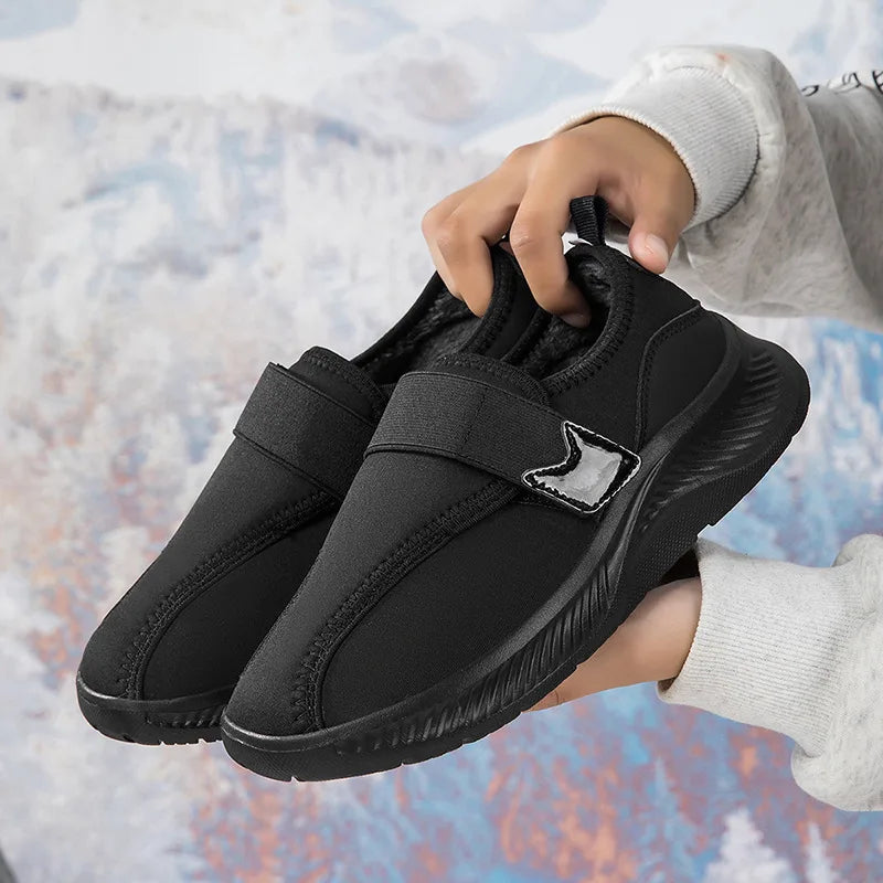Women's winter fleece-lined warm non-slip lightweight cotton shoes