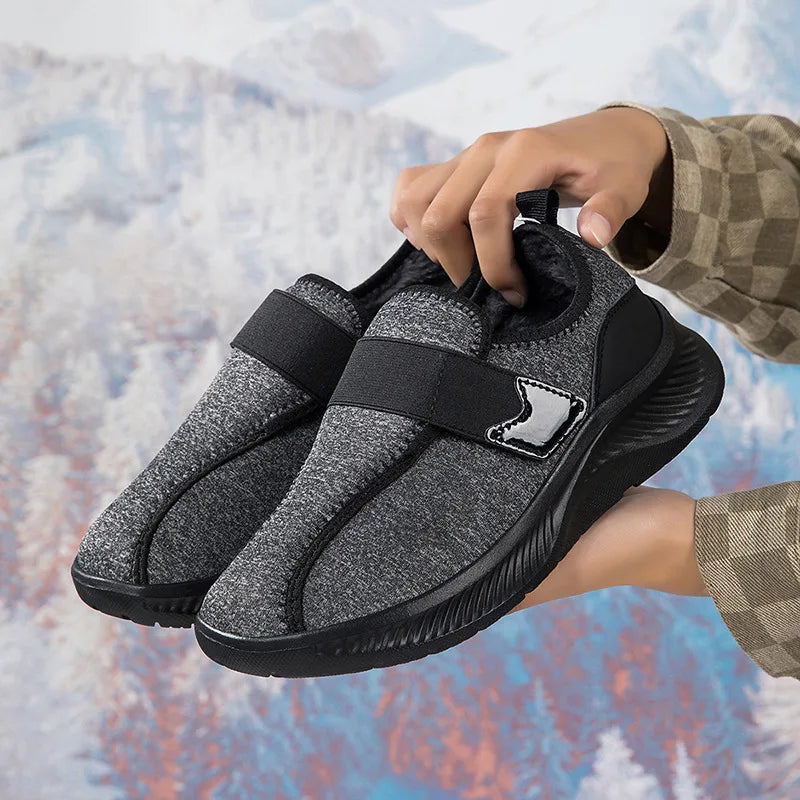 Women's winter fleece-lined warm non-slip lightweight cotton shoes