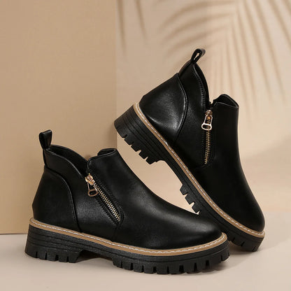 Women's Fashionable Solid Color Orthopedic Ankle Boots