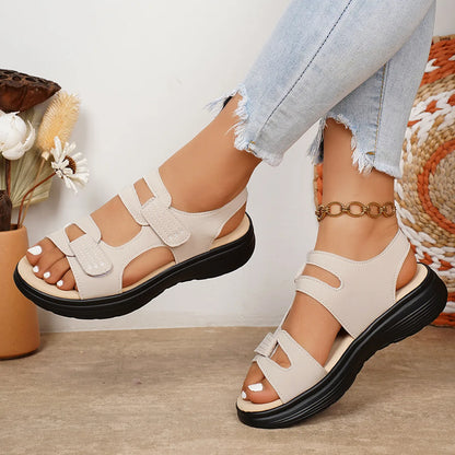New Women's Comfortable Thick-Soled Velcro Sandals