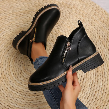 Women's Fashionable Solid Color Orthopedic Ankle Boots