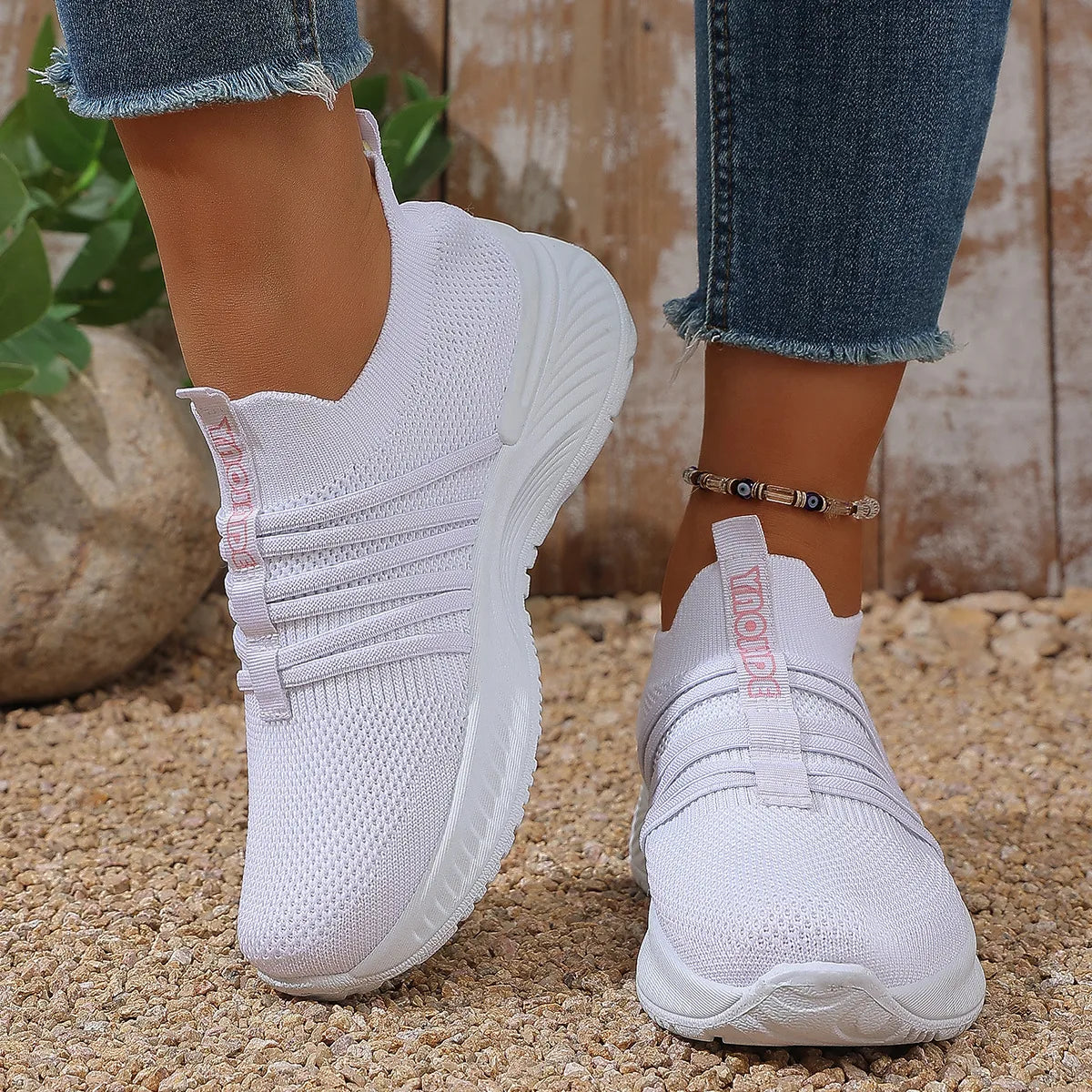 Women's lightweight, breathable, soft-soled slip-on sneakers