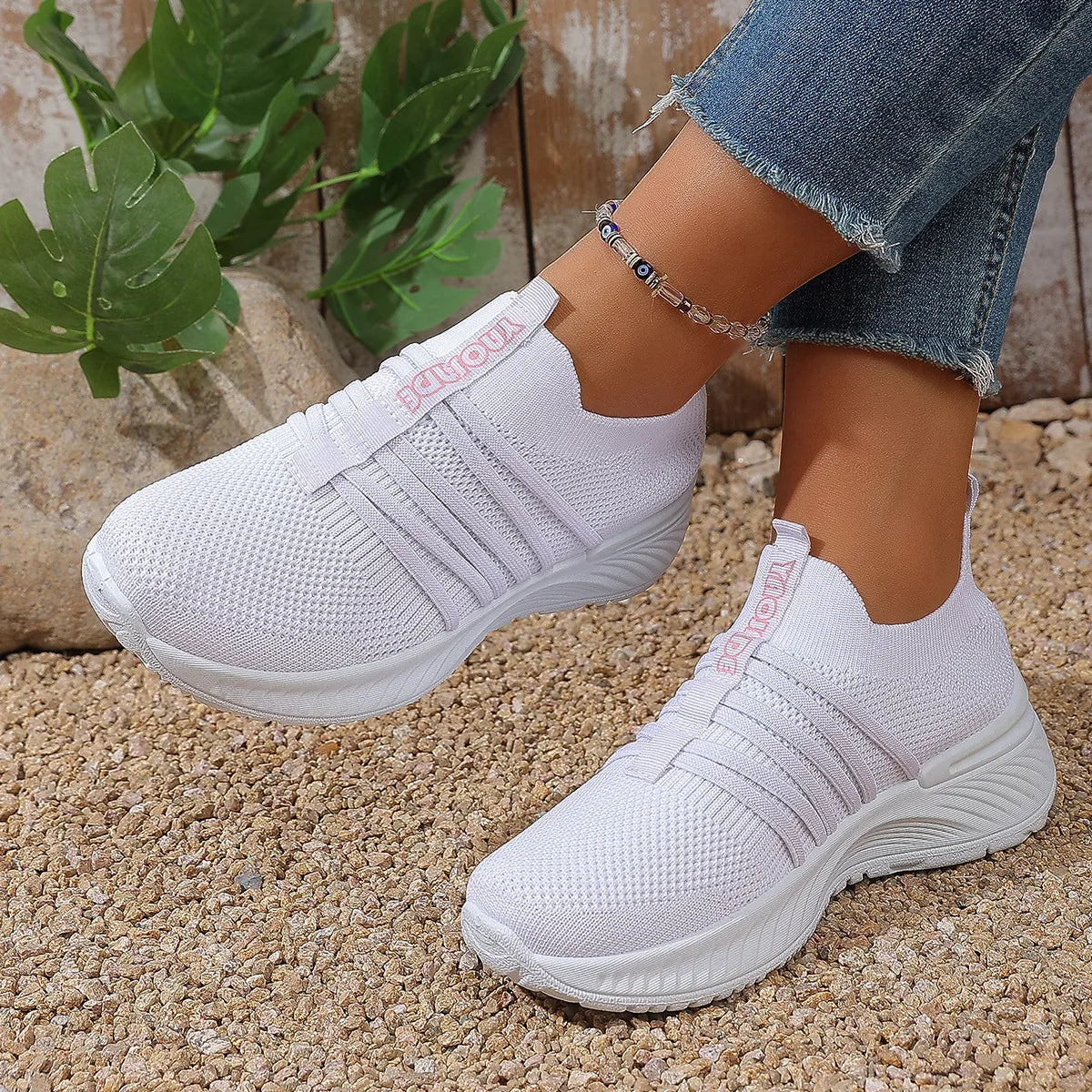 Women's lightweight, breathable, soft-soled slip-on sneakers