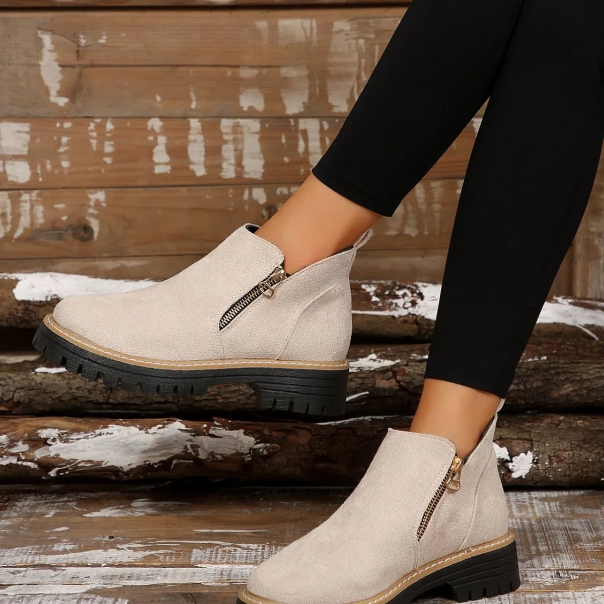 Women's Fashionable Solid Color Orthopedic Ankle Boots