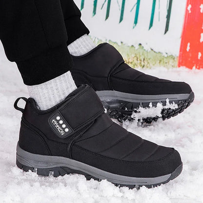 Men’s Puffer Snow Boots – Fur-Lined, Arch Support, Windproof, Waterproof & Non-Slip