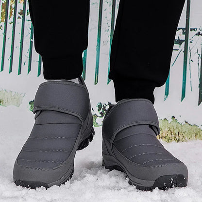 Men’s Puffer Snow Boots – Fur-Lined, Arch Support, Windproof, Waterproof & Non-Slip