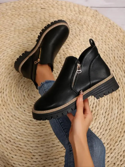 Women's Fashionable Solid Color Orthopedic Ankle Boots