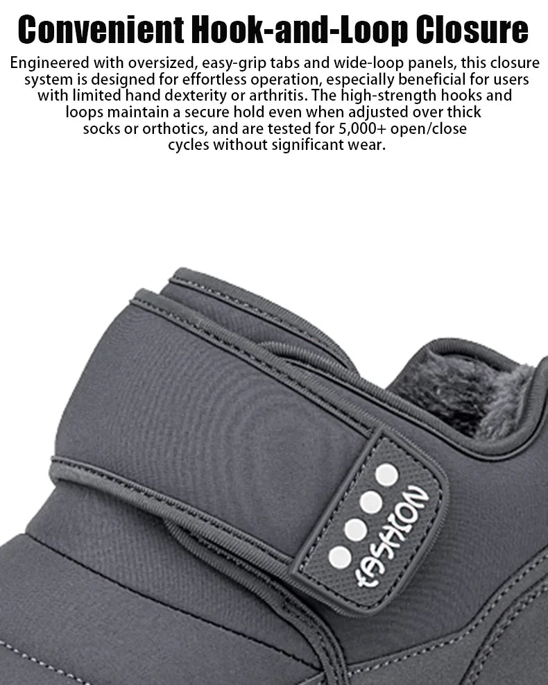 Men’s Puffer Snow Boots – Fur-Lined, Arch Support, Windproof, Waterproof & Non-Slip
