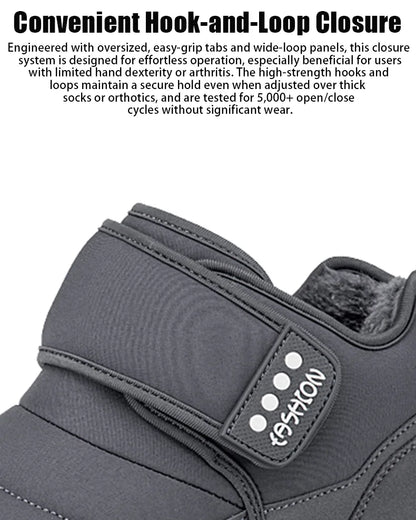 Men’s Puffer Snow Boots – Fur-Lined, Arch Support, Windproof, Waterproof & Non-Slip