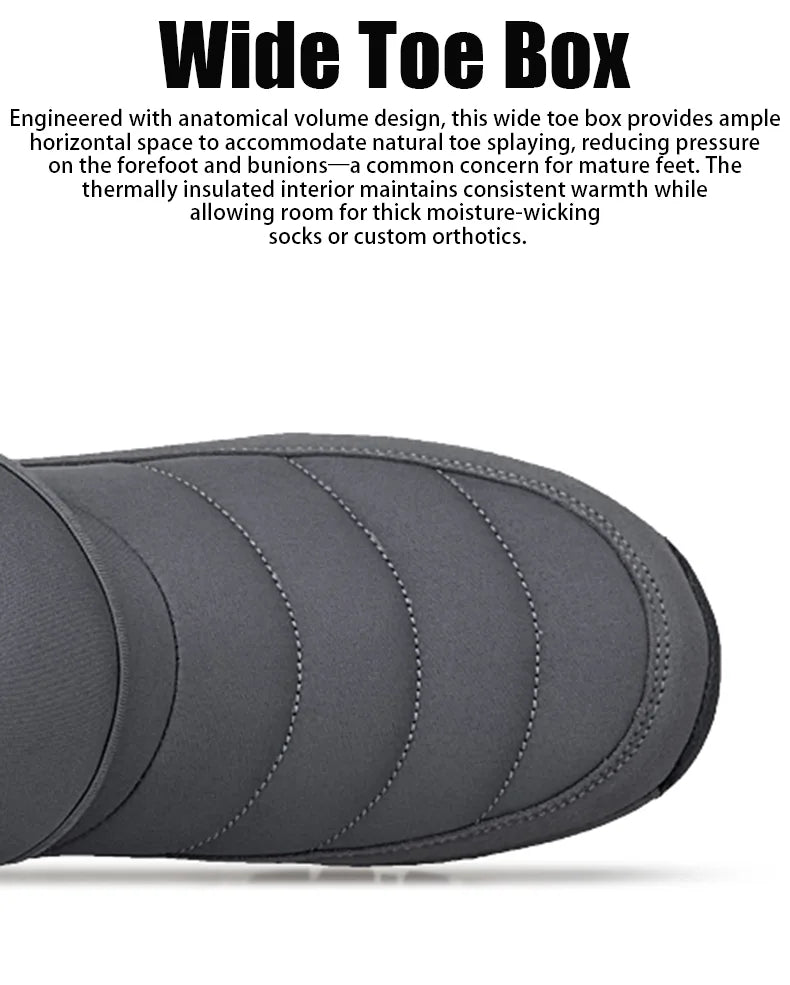 Men’s Puffer Snow Boots – Fur-Lined, Arch Support, Windproof, Waterproof & Non-Slip