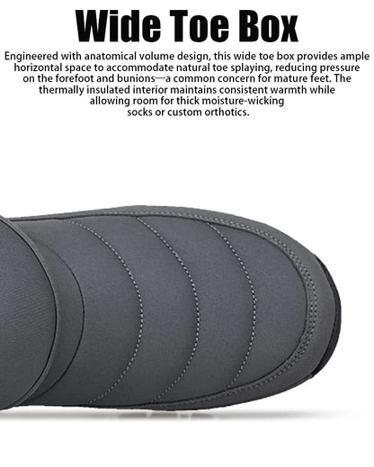 Men’s Puffer Snow Boots – Fur-Lined, Arch Support, Windproof, Waterproof & Non-Slip